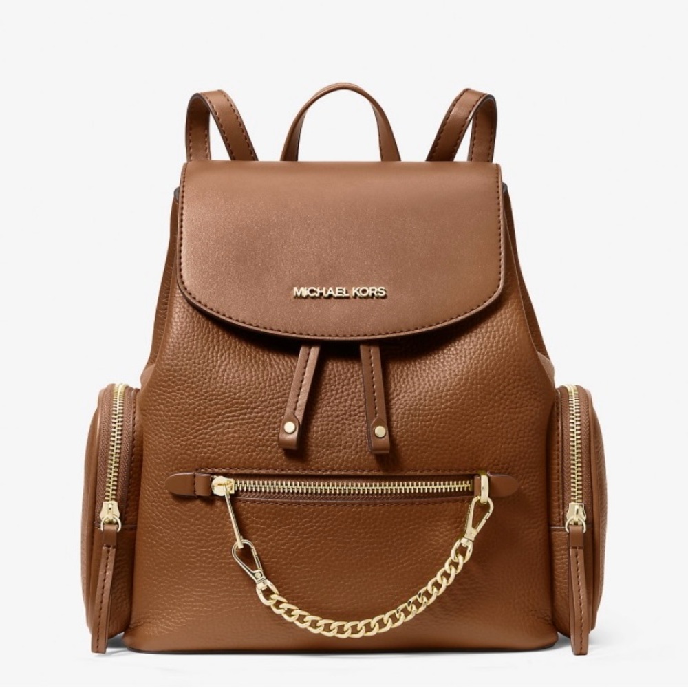 NEW Michael Kors Jet Set Pebbled Leather Backpack